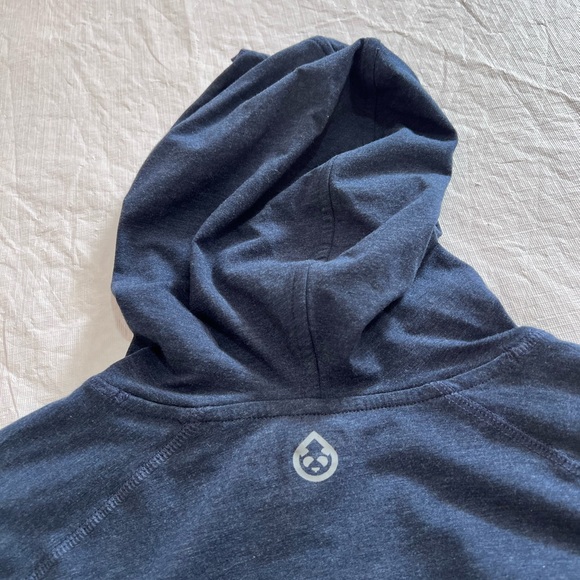 TASC Bamboo Cotton Carrollton Hoodie "Logo" Size XL Heather Blue NWT Mens Tennis - Picture 10 of 12
